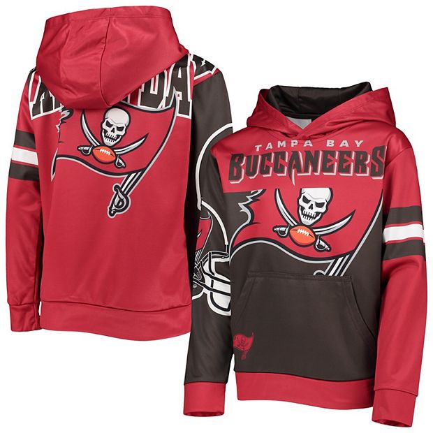 Youth Red Tampa Bay Buccaneers Logo Pullover Hoodie