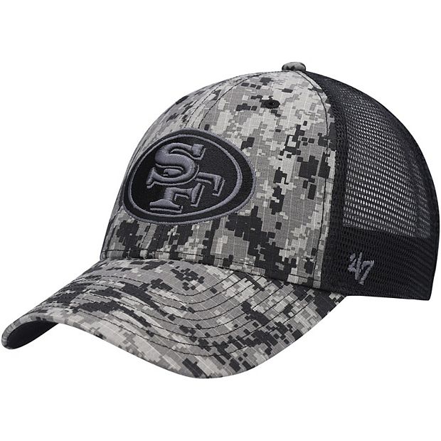 Men's '47 Black San Francisco 49ers Logo MVP Adjustable Hat