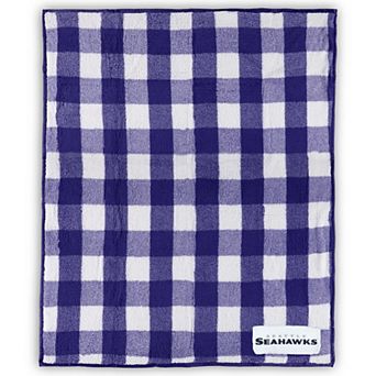 Seattle Seahawks 60'' x 50'' Buffalo Check Frosty Fleece Blanket