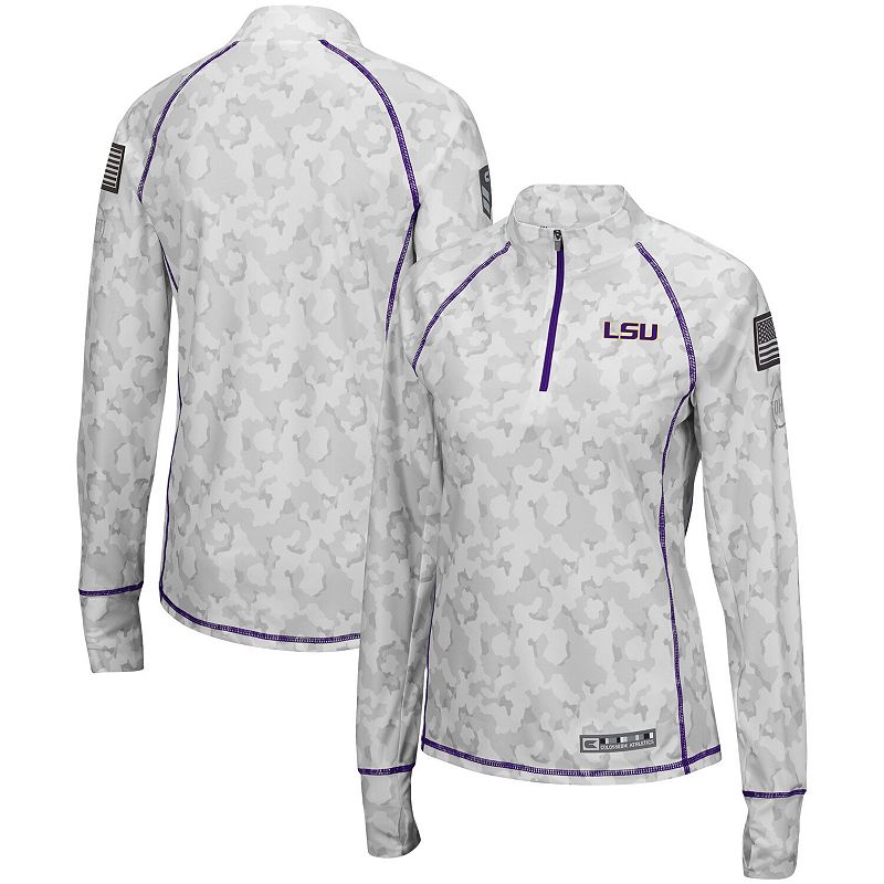 Womens Colosseum White LSU Tigers OHT Military Appreciation Officer Arctic