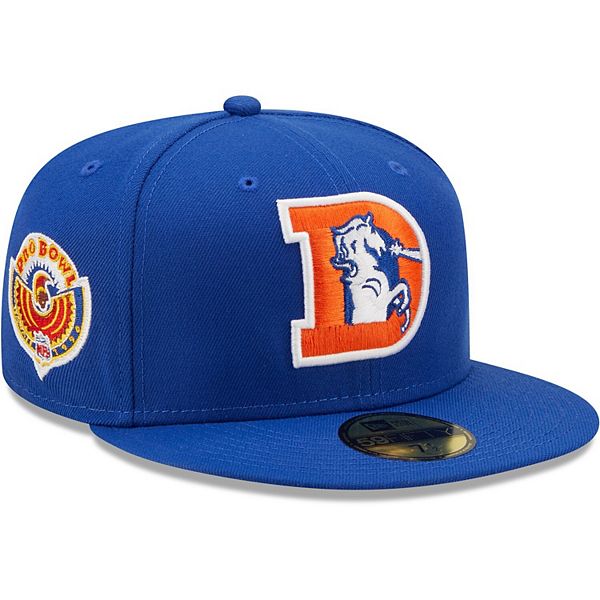 Men's New Era Royal/White Denver Broncos Logo Patch Trucker 9FORTY Snapback  Hat