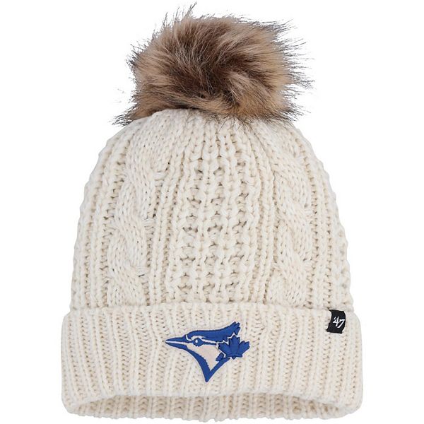 Toronto Blue Jays Womens Cozy Cable Pom Cuffed Knit Hat