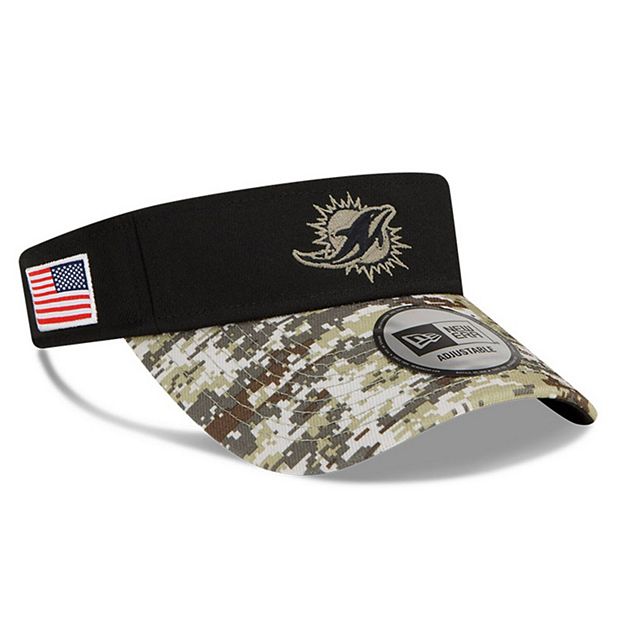 New Era Men's New Era Black/Camo Miami Dolphins 2021 Salute To Service -  39THIRTY Flex Hat