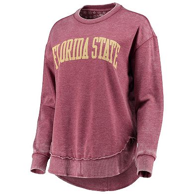 Women's Pressbox Garnet Florida State Seminoles Vintage Wash Pullover Sweatshirt