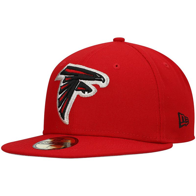 Mens New Era Red Atlanta Falcons Omaha 59FIFTY Fitted Hat, Size: 7 3/8, FA