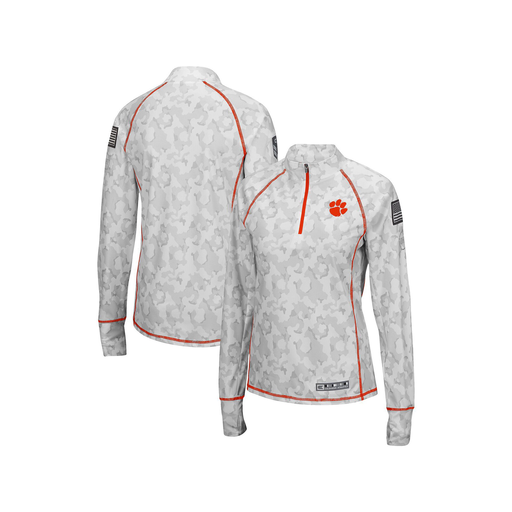 Womens Colosseum White Clemson Tigers OHT Military Appreciation Officer Ar