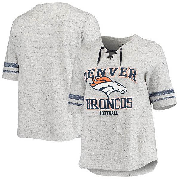 Men's Fanatics Branded Heathered Gray Denver Broncos Big & Tall Practice Long Sleeve T-Shirt