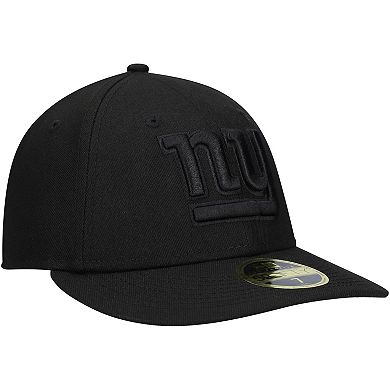 Men's New Era Black New York Giants Black on Black Low Profile 59FIFTY II Fitted Hat