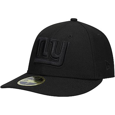 Men's New Era Black New York Giants Black on Black Low Profile 59FIFTY II Fitted Hat