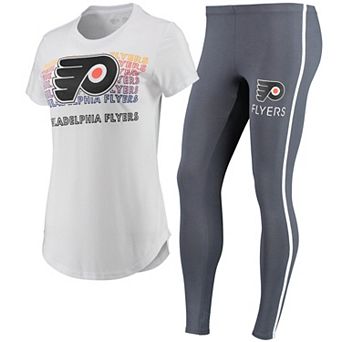 Women's Concepts Sport White/Charcoal Philadelphia Flyers Sonata T-Shirt & Leggings Set