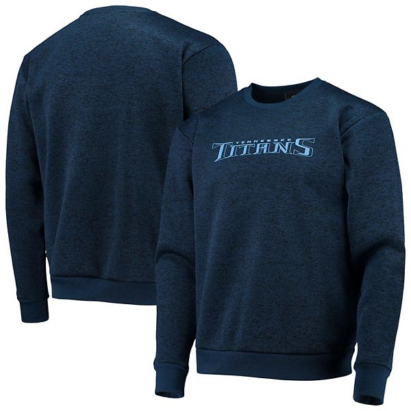 Men's FOCO Navy Tennessee Titans Colorblend Pullover Sweater
