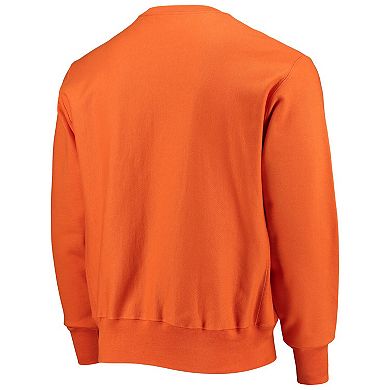 Men's Champion Orange Clemson Tigers Vault Logo Reverse Weave Pullover Sweatshirt