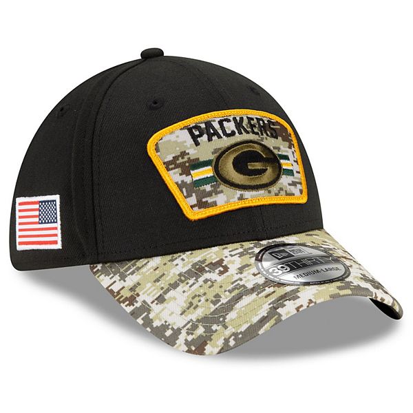 Women's New Era Black Green Bay Packers 2021 Salute To Service 9TWENTY  Adjustable Hat