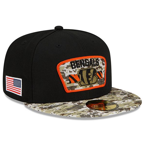 Men's New Era Black/Camo Cincinnati Bengals 2021 Salute To Service 59FIFTY  Fitted Hat