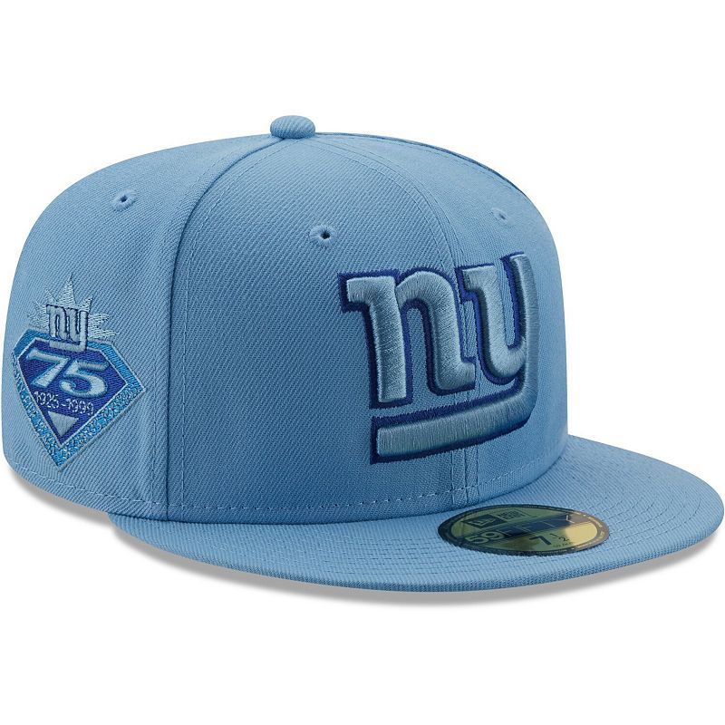 Mens New Era Light Blue New York Giants 75 Years The Pastels 59FIFTY Fitte