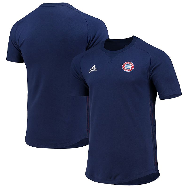 Mens adidas Blue Bayern Munich Raglan Travel T-Shirt, Size: Small