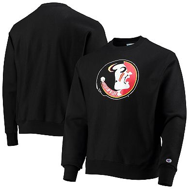 Men's Champion Black Florida State Seminoles Vault Logo Reverse Weave Pullover Sweatshirt