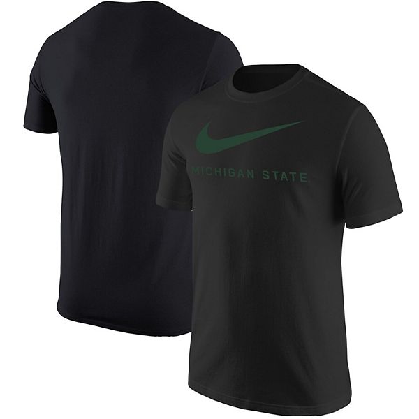 Men's Nike Black Michigan State Spartans Big Swoosh T-Shirt