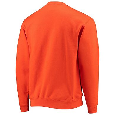 Men's Champion Orange Clemson Tigers Team Stack Powerblend Pullover Sweatshirt