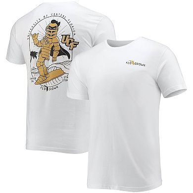 Men's FloGrown White UCF Knights Knightro Surfer T-Shirt