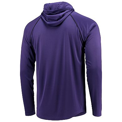 Men's Starter Purple Baltimore Ravens Raglan Long Sleeve Hoodie T-Shirt