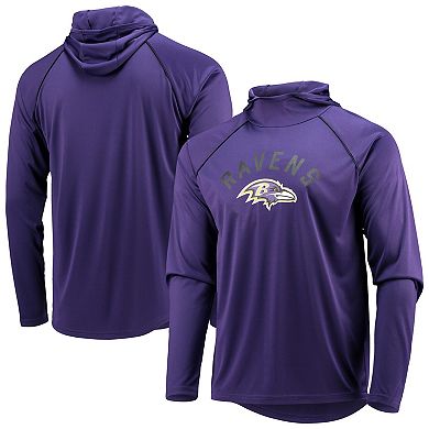 Men's Starter Purple Baltimore Ravens Raglan Long Sleeve Hoodie T-Shirt