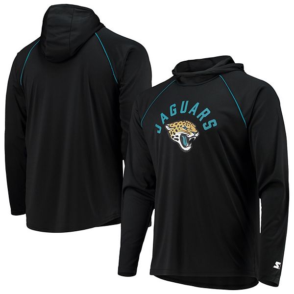 Men's Starter Black Jacksonville Jaguars Hoodie Raglan Long Sleeve T-Shirt