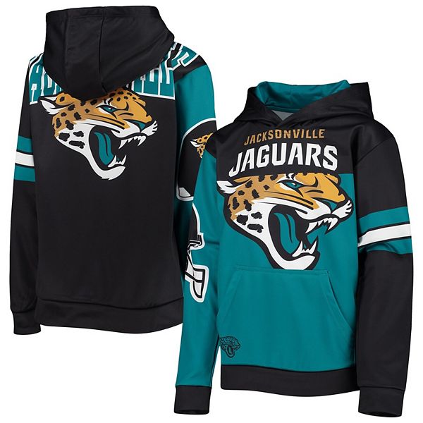 Youth Teal/Black Jacksonville Jaguars First and Goal Pullover Hoodie