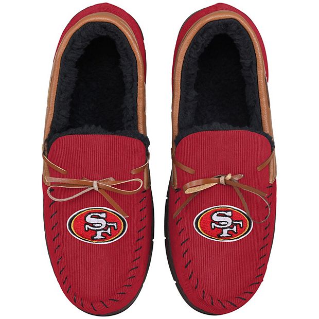 SAN FRANCISCO 49ERS MEN'S MOCCASIN SLIPPERS