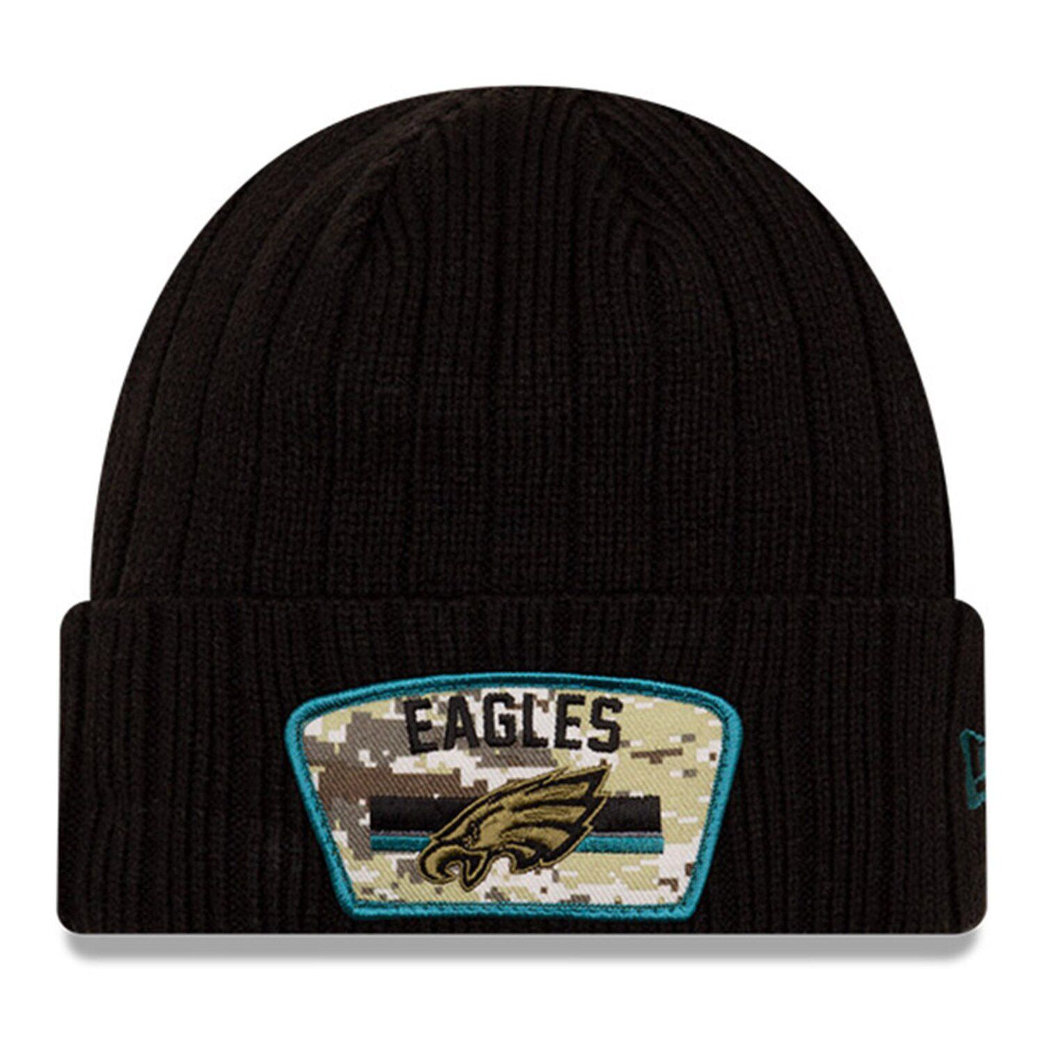 Men's '47 Midnight Green Philadelphia Eagles State Line Cuffed Knit Hat  with Pom