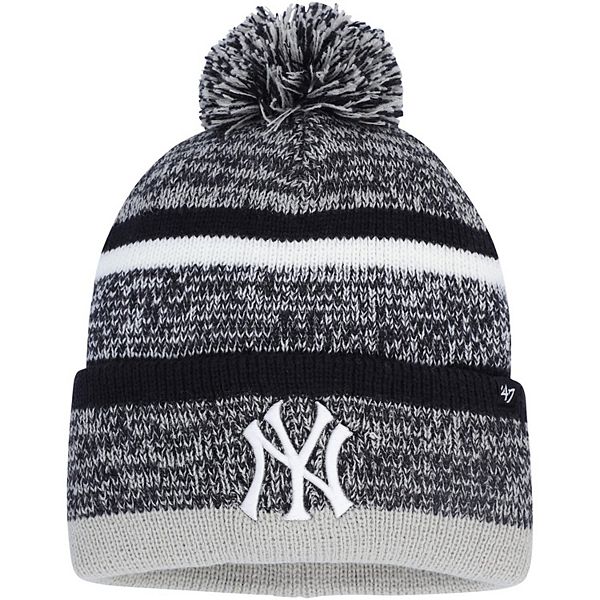 Women's '47 Navy New York Yankees Knit Cuffed Hat with Pom