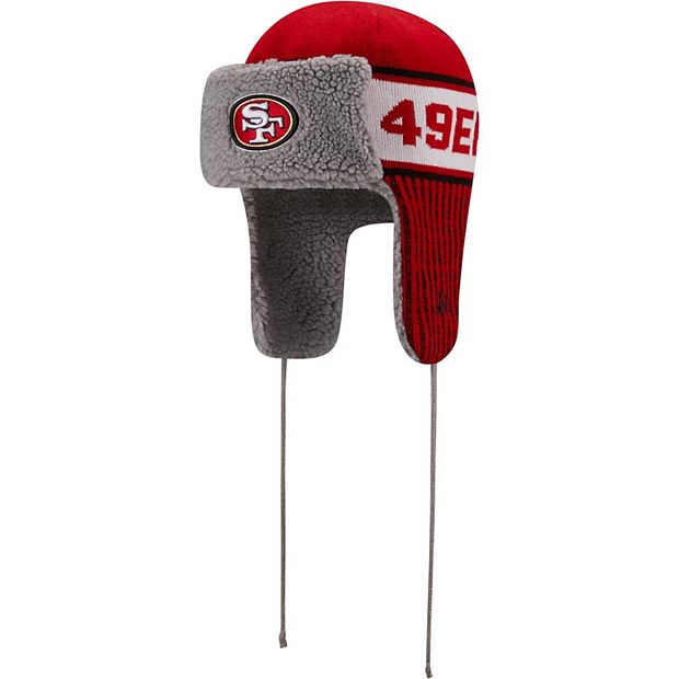 Men's New Era Scarlet San Francisco 49ers Trapper Knit Hat