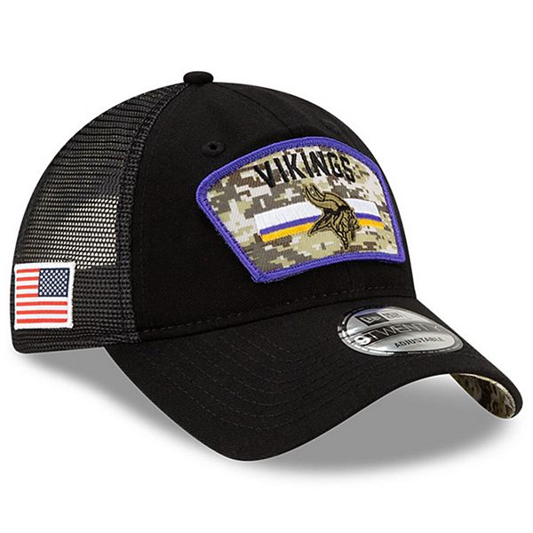 Men's New Era Black/Camo Minnesota Vikings 2021 Salute To Service