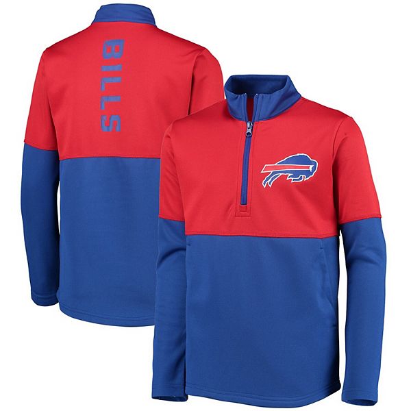 Youth Red Buffalo Bills Quick Snap Quarter-Zip Jacket