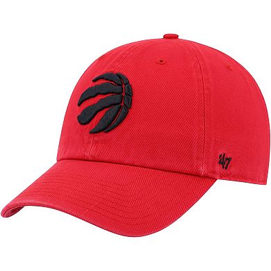 Men's '47 Red Toronto Raptors Team Clean Up Adjustable Hat