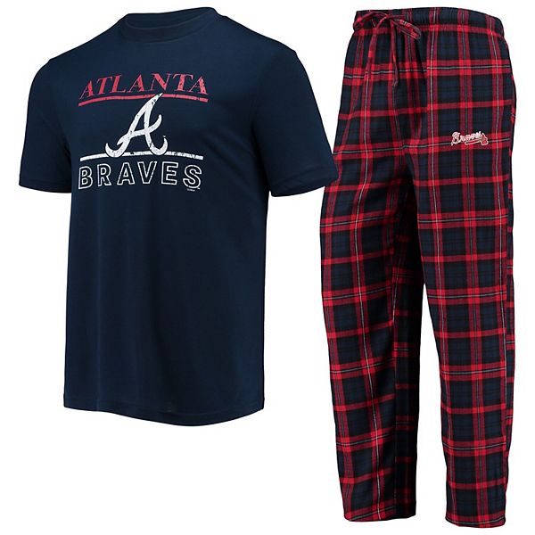 Men's Concepts Sport Navy/Red Atlanta Braves Big & Tall Flannel Pants