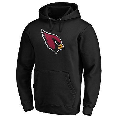 Men's Fanatics Branded Black Arizona Cardinals Primary Logo Fitted Pullover Hoodie