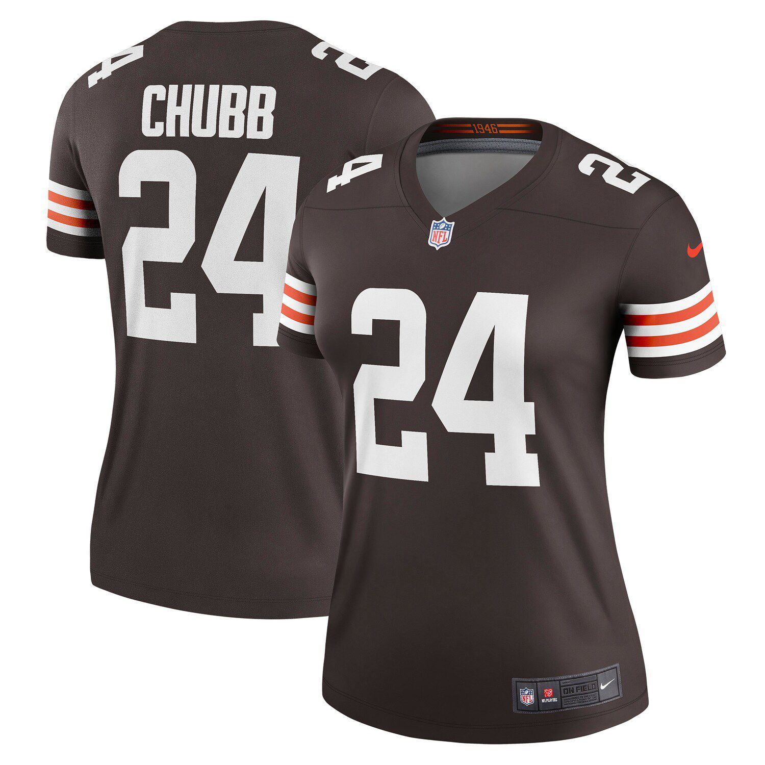 Women's Nike Nick Chubb Gray Cleveland Browns Atmosphere Fashion Game Jersey