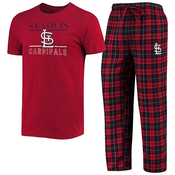 Men's Concepts Sport Red/Navy St. Louis Cardinals Lodge T-Shirt & Pants ...
