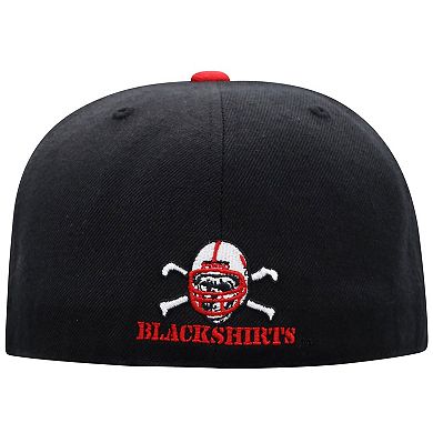 Men's Top of the World Black/Scarlet Nebraska Huskers Team Color Two-Tone Fitted Hat