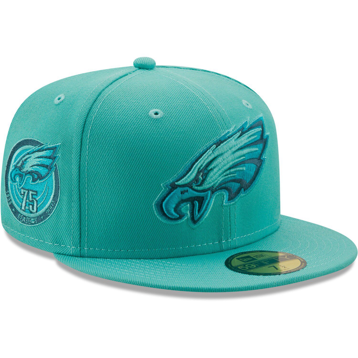 Men's New Era White Philadelphia Eagles Throwback Logo Omaha 59FIFTY Fitted  Hat