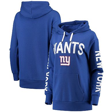 Women's G-III 4Her by Carl Banks Royal New York Giants Extra Point Pullover Hoodie