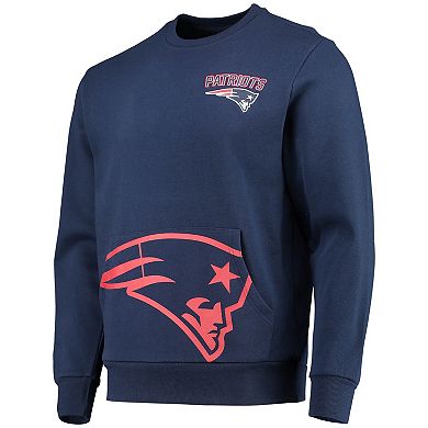 Men's FOCO Navy New England Patriots Pocket Pullover Sweater
