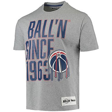 Men's BALL'N Heathered Gray Washington Wizards Since 1963 T-Shirt
