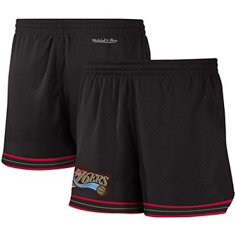 Women's Mitchell & Ness Black Philadelphia 76ers Jump Shot Shorts