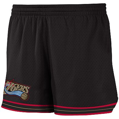 Women's Mitchell & Ness Black Philadelphia 76ers Jump Shot Shorts