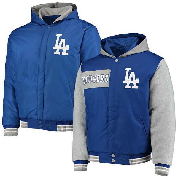 Los Angeles Dodgers Reversible Twill Jacket - Gray/Royal Medium