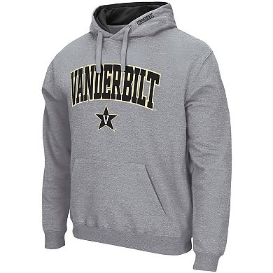 Men's Colosseum Heathered Gray Vanderbilt Commodores Arch and Logo Pullover Hoodie