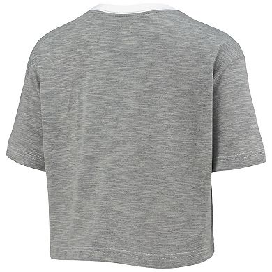 Women's Nike Heathered Gray Team USA Slub Performance Cropped T-Shirt