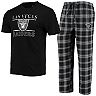 Men's Concepts Sport Black/Gray Las Vegas Raiders Lodge T-Shirt & Pants Set